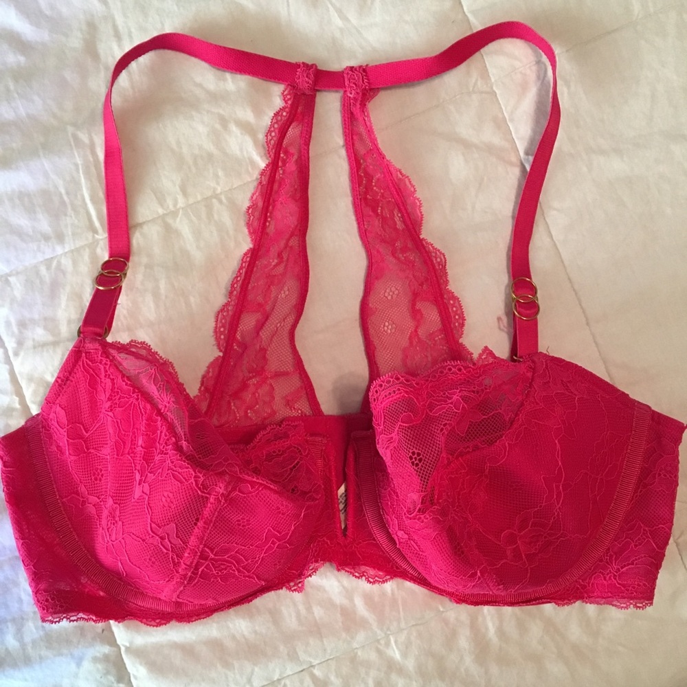 Beautiful pink lace bra
